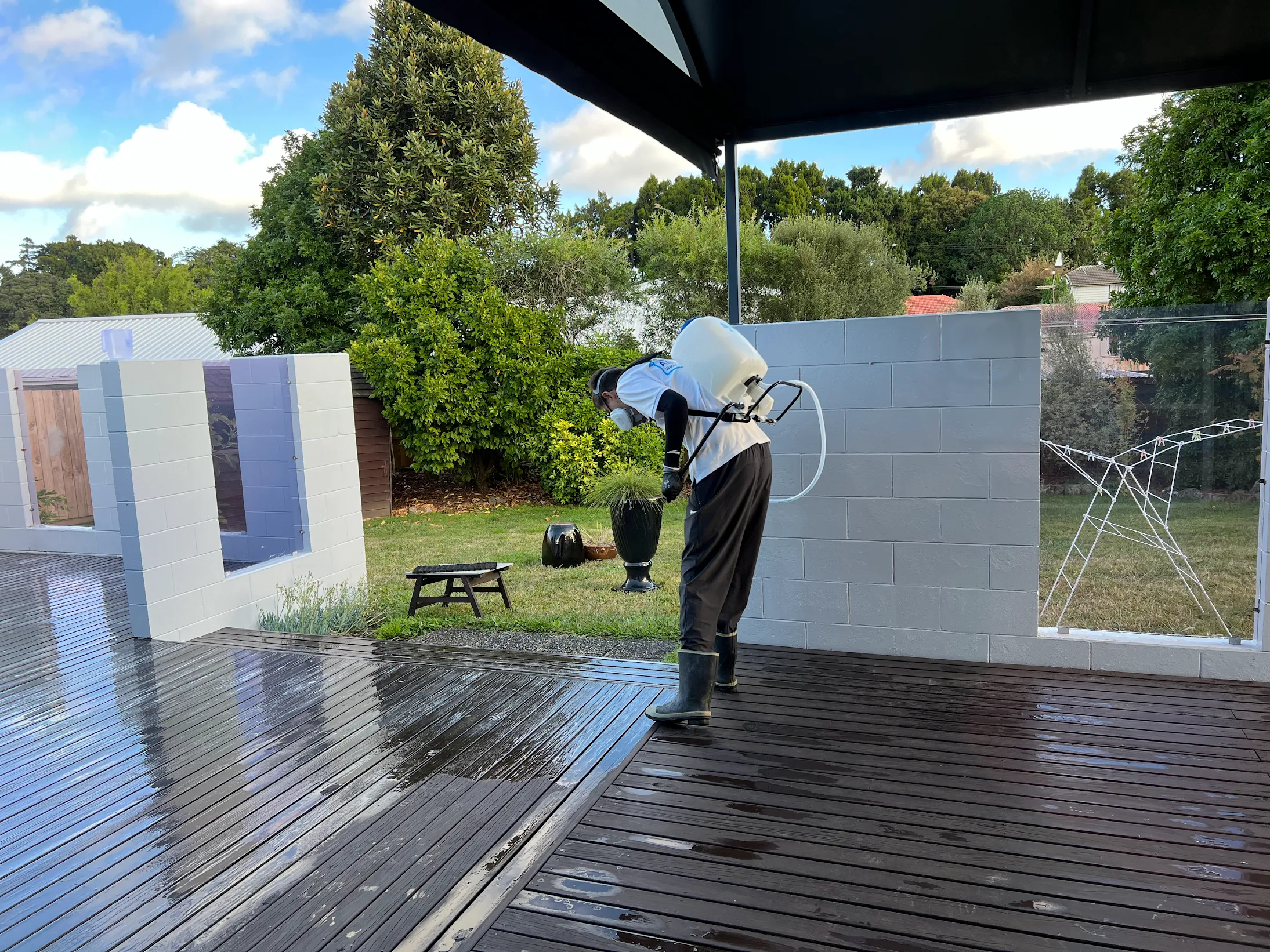 Professional deck and fence cleaning service
